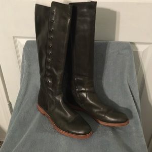 Cole Haan Forest Green Leather Riding Boots 9.5M